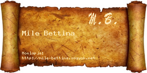 Mile Bettina névjegykártya