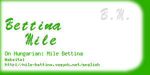 bettina mile business card